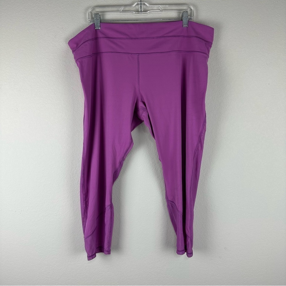 Athleta Pink Affirmation 7/8 Powervita Athleisure Tights Leggings Size 2X